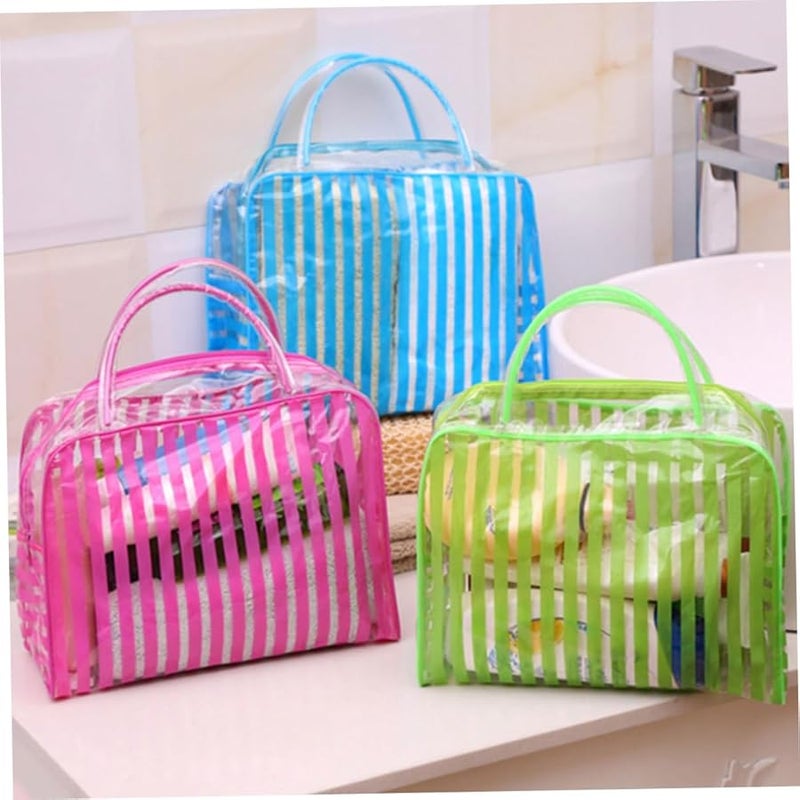 3pcs PVC Travel Toiletry Bag for Women Waterproof Cosmetic Makeup Organizer Portable - Image 4